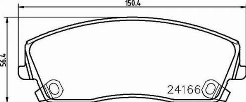 HELLA 8DB 355 011-901 - Тормозные колодки, дисковые, комплект unicars.by