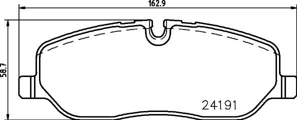 HELLA 8DB 355 011-971 - Тормозные колодки, дисковые, комплект unicars.by