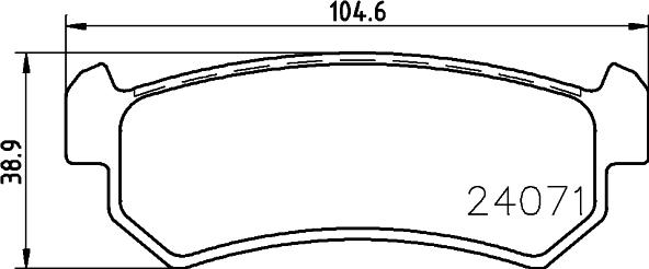 HELLA 8DB 355 011-451 - Тормозные колодки, дисковые, комплект unicars.by