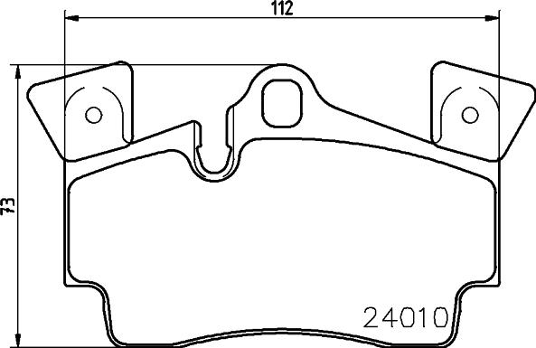 HELLA 8DB 355 011-471 - Тормозные колодки, дисковые, комплект unicars.by