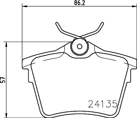 HELLA 8DB 355 011-501 - Тормозные колодки, дисковые, комплект unicars.by