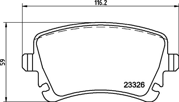 HELLA 8DB 355 011-531 - Тормозные колодки, дисковые, комплект unicars.by