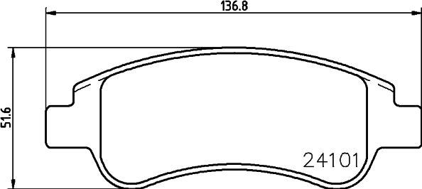 HELLA 8DB 355 011-521 - Тормозные колодки, дисковые, комплект unicars.by