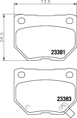 HELLA 8DB 355 011-601 - Тормозные колодки, дисковые, комплект unicars.by