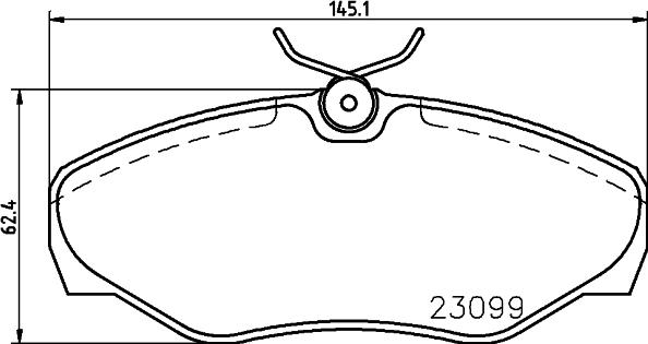 HELLA 8DB 355 011-091 - Тормозные колодки, дисковые, комплект unicars.by