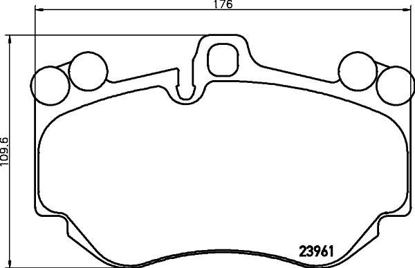 HELLA 8DB 355 011-011 - Тормозные колодки, дисковые, комплект unicars.by