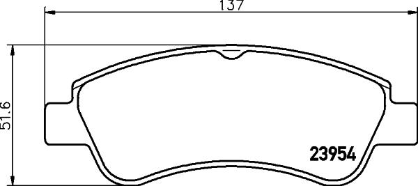 HELLA 8DB 355 011-071 - Тормозные колодки, дисковые, комплект unicars.by