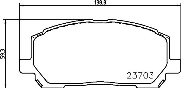 HELLA 8DB 355 011-161 - Тормозные колодки, дисковые, комплект unicars.by