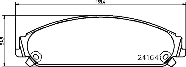 HELLA 8DB 355 011-891 - Тормозные колодки, дисковые, комплект unicars.by