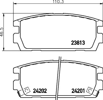 HELLA 8DB 355 011-841 - Тормозные колодки, дисковые, комплект unicars.by