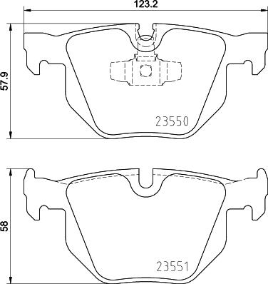 HELLA 8DB 355 011-801 - Тормозные колодки, дисковые, комплект unicars.by