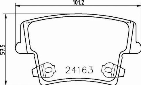 HELLA 8DB 355 011-881 - Тормозные колодки, дисковые, комплект unicars.by