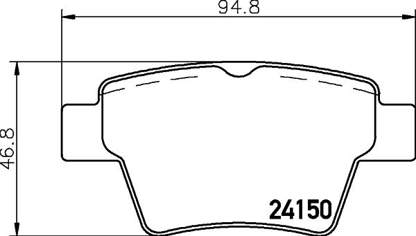 HELLA 8DB 355 011-821 - Тормозные колодки, дисковые, комплект unicars.by