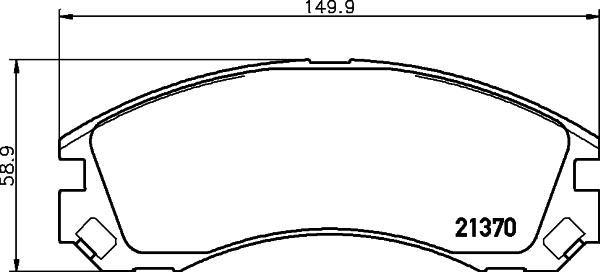 HELLA 8DB 355 011-751 - Тормозные колодки, дисковые, комплект unicars.by