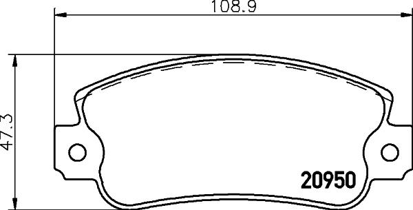 HELLA 8DB 355 018-991 - Тормозные колодки, дисковые, комплект unicars.by