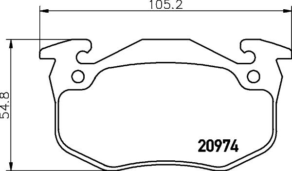 HELLA 8DB 355 018-951 - Тормозные колодки, дисковые, комплект unicars.by