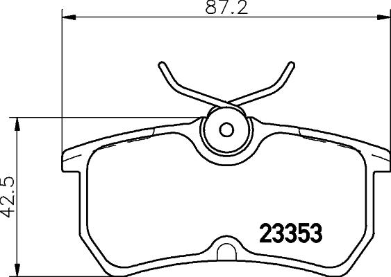 HELLA 8DB 355 018-411 - Тормозные колодки, дисковые, комплект unicars.by