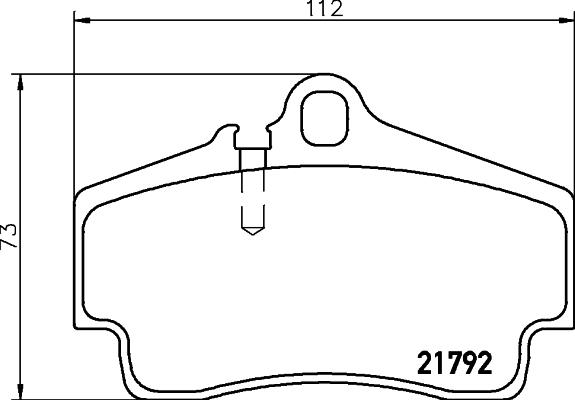 HELLA 8DB 355 018-481 - Тормозные колодки, дисковые, комплект unicars.by