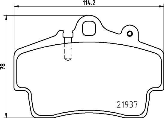 HELLA 8DB 355 018-471 - Тормозные колодки, дисковые, комплект unicars.by