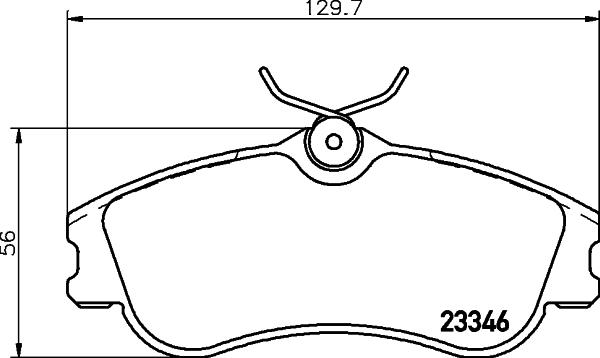 HELLA 8DB 355 018-541 - Тормозные колодки, дисковые, комплект unicars.by