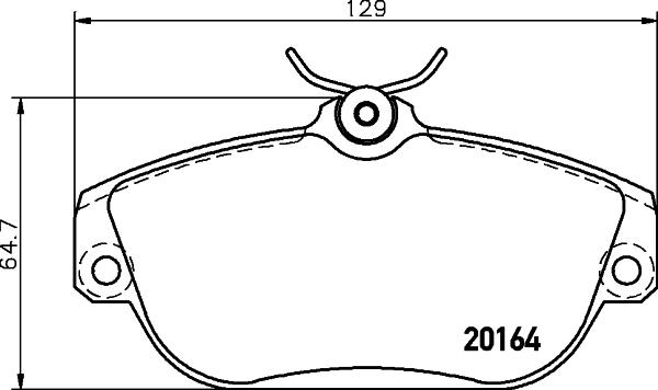 HELLA 8DB 355 018-001 - Тормозные колодки, дисковые, комплект unicars.by