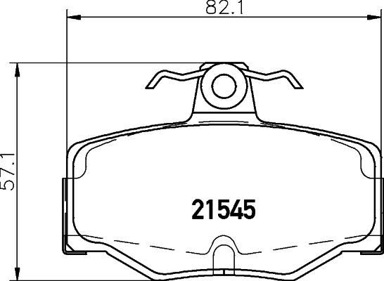 HELLA 8DB 355 018-021 - Тормозные колодки, дисковые, комплект unicars.by