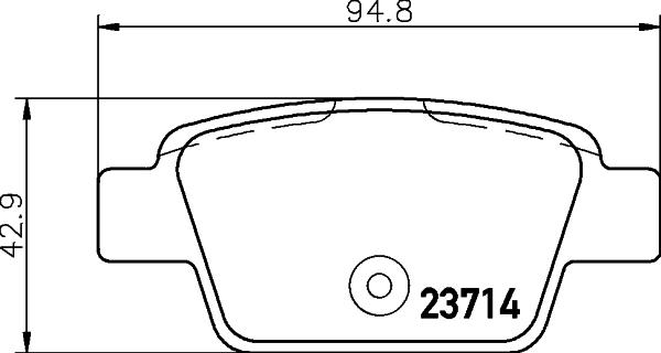 HELLA 8DB 355 018-851 - Тормозные колодки, дисковые, комплект unicars.by