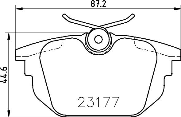 HELLA 8DB 355 018-371 - Тормозные колодки, дисковые, комплект unicars.by