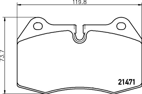 HELLA 8DB 355 018-211 - Тормозные колодки, дисковые, комплект unicars.by