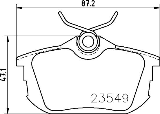 HELLA 8DB 355 018-271 - Тормозные колодки, дисковые, комплект unicars.by