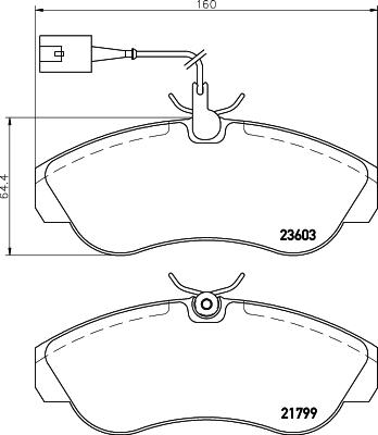 HELLA 8DB 355 018-791 - Тормозные колодки, дисковые, комплект unicars.by