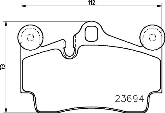 HELLA 8DB 355 018-711 - Тормозные колодки, дисковые, комплект unicars.by