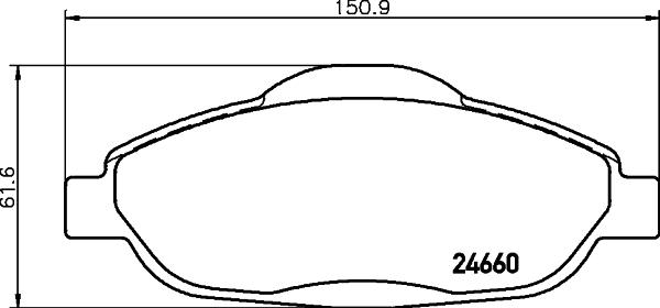 HELLA 8DB 355 013-911 - Тормозные колодки, дисковые, комплект unicars.by