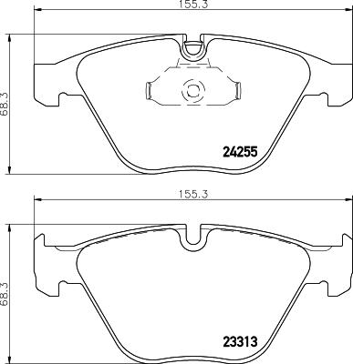 HELLA 8DB 355 013-931 - Тормозные колодки, дисковые, комплект unicars.by