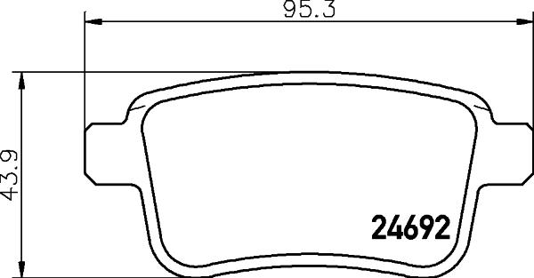 HELLA 8DB 355 013-971 - Тормозные колодки, дисковые, комплект unicars.by