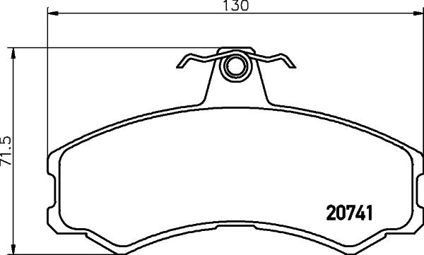 HELLA 8DB 355 013-441 - Тормозные колодки, дисковые, комплект unicars.by