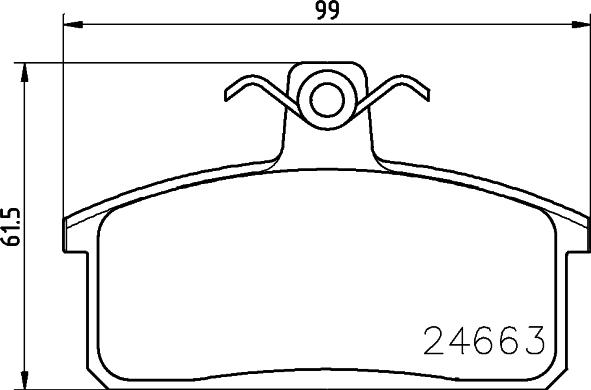 HELLA 8DB 355 013-451 - Тормозные колодки, дисковые, комплект unicars.by