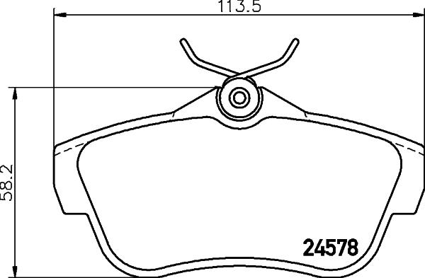 HELLA 8DB 355 013-421 - Тормозные колодки, дисковые, комплект unicars.by