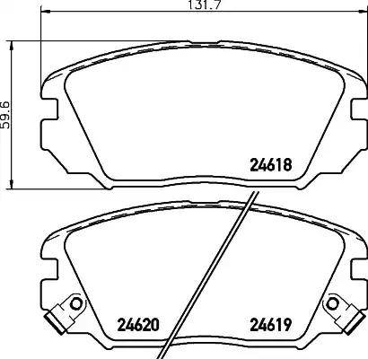 HELLA 8DB 355 013-531 - Тормозные колодки, дисковые, комплект unicars.by