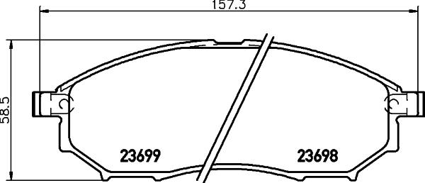 HELLA 8DB 355 013-141 - Тормозные колодки, дисковые, комплект unicars.by