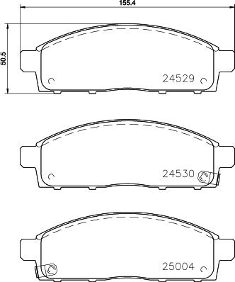 HELLA 8DB 355 013-221 - Тормозные колодки, дисковые, комплект unicars.by