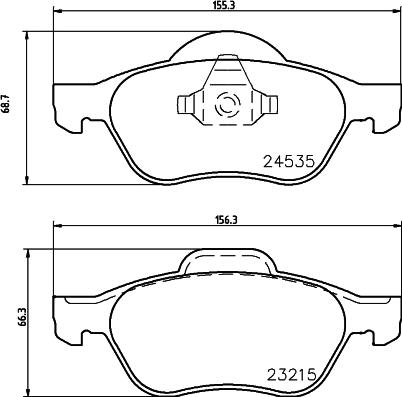 HELLA 8DB 355 013-271 - Тормозные колодки, дисковые, комплект unicars.by