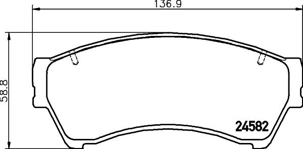 HELLA 8DB 355 013-701 - Тормозные колодки, дисковые, комплект unicars.by