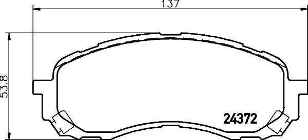 HELLA 8DB 355 012-451 - Тормозные колодки, дисковые, комплект unicars.by