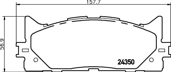 HELLA 8DB 355 012-401 - Тормозные колодки, дисковые, комплект unicars.by