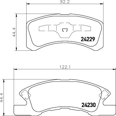 HELLA 8DB 355 012-051 - Тормозные колодки, дисковые, комплект unicars.by