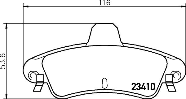 HELLA 8DB 355 012-191 - Тормозные колодки, дисковые, комплект unicars.by