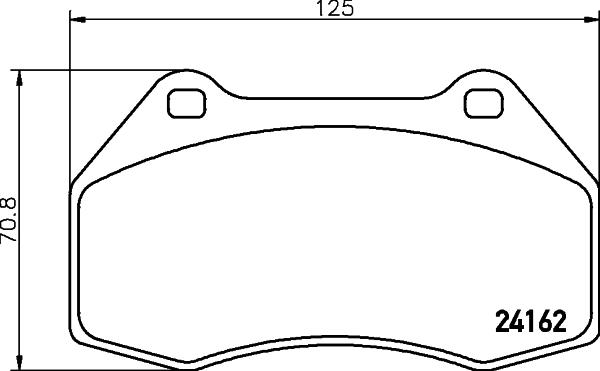 HELLA 8DB 355 012-151 - Тормозные колодки, дисковые, комплект unicars.by