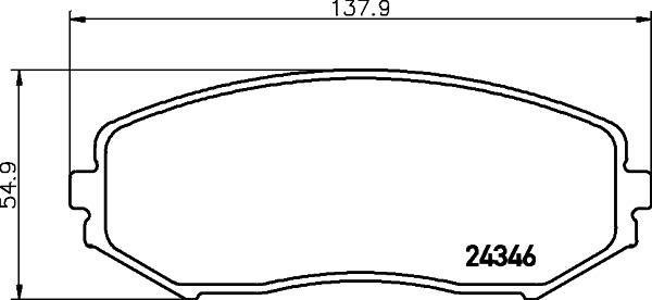 HELLA 8DB 355 012-351 - Тормозные колодки, дисковые, комплект unicars.by