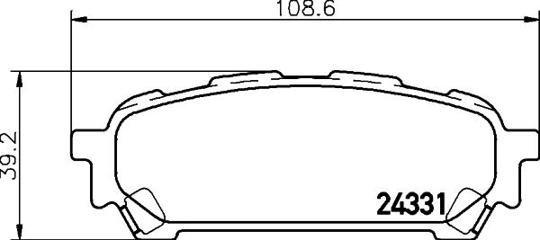 HELLA 8DB 355 012-311 - Тормозные колодки, дисковые, комплект unicars.by